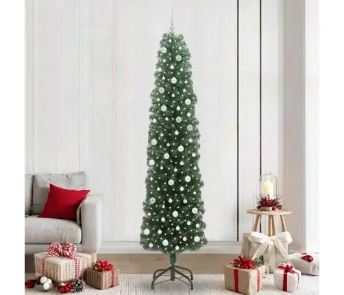 Tehisjõulupuu Roheline 240 Cm Pvc, Teras Ja Plastik