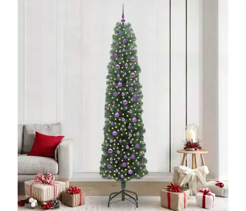 Mākslīgā Ziemassvētku Eglīte With Leds Zaļa 240 Cm Pvc Vidaxl