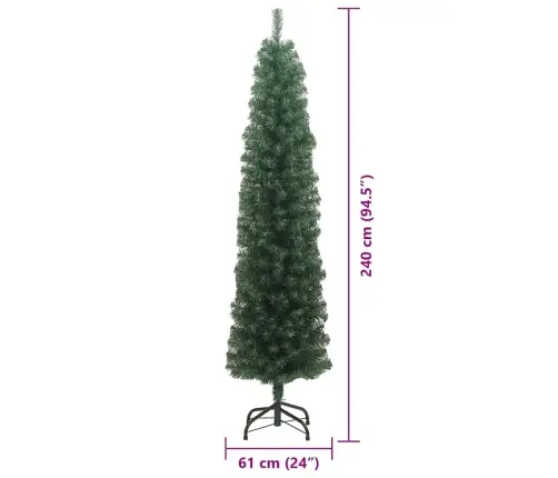 Tehisjõulupuu Roheline 240 Cm Pvc, Teras Ja Plastik