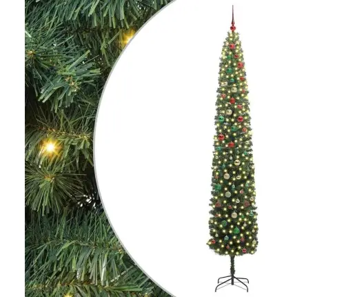 Tehisjõulupuu Roheline 270 Cm Pvc, Teras Ja Plastik Tehisjõulupuu Roheline 270 Cm Pvc, Teras Ja Plastik