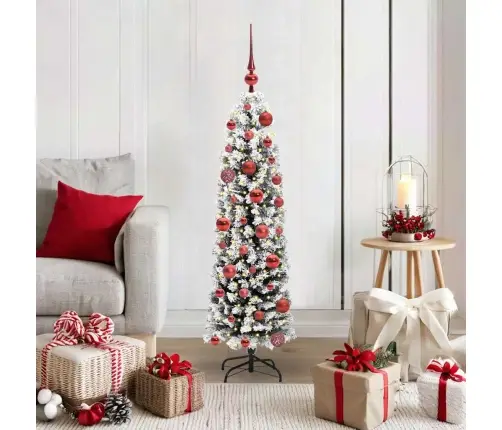 Tievā Ziemassvētku Egle Zaļa 120 Cm Plastmasa Un Metāls Vidaxl