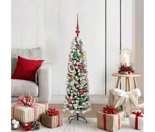 Tievā Ziemassvētku Egle Zaļa 120 Cm Plastmasa Un Metāls Vidaxl