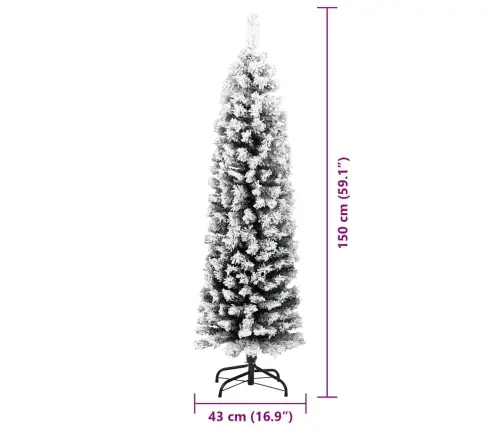 Mākslīgā Ziemassvētku Eglīte Zaļš Un Balts 150 Cm Pvc Vidaxl