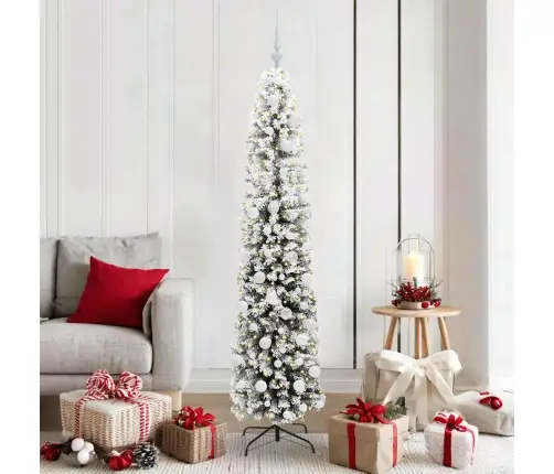 Mākslīgā Ziemassvētku Eglīte Zaļš Un Balts 180 Cm Pvc Vidaxl