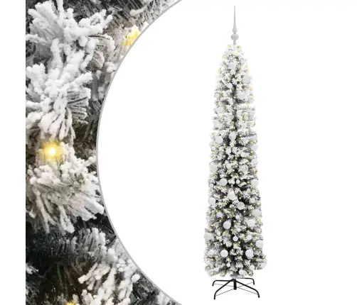 Mākslīgā Ziemassvētku Eglīte Zaļš Un Balts 180 Cm Pvc Vidaxl