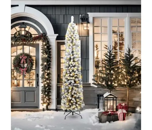 Tehisjõulupuu Roheline 210 Cm Pvc, Teras Ja Plastik Tehisjõulupuu Roheline 210 Cm Pvc, Teras Ja Plastik