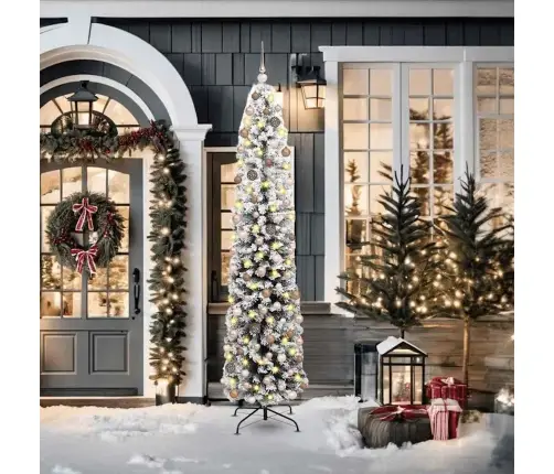 Dirbtinė Kalėdų Eglutė Žalia 210 Cm Pvc, Plienas Ir Plastikas