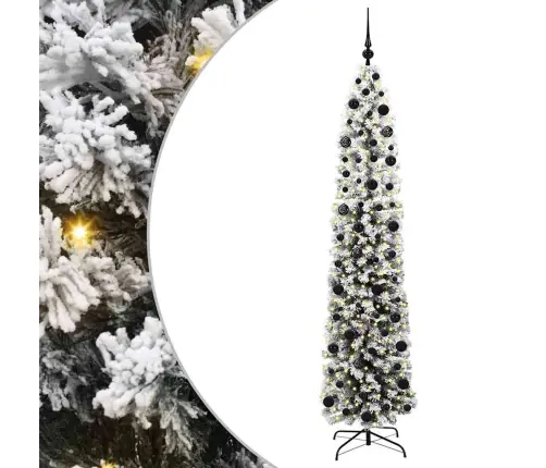 Mākslīgā Ziemassvētku Eglīte Zaļš Un Balts 210 Cm Pvc Vidaxl