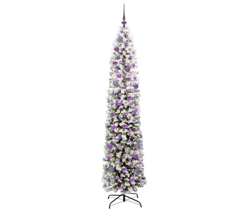 Mākslīgā Ziemassvētku Eglīte Zaļš Un Balts 210 Cm Pvc Vidaxl