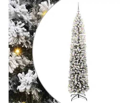 Tievā Ziemassvētku Egle Zaļa 240 Cm Plastmasa Un Metāls Vidaxl Tievā Ziemassvētku Egle Zaļa 240 Cm Plastmasa Un Metāls Vidaxl