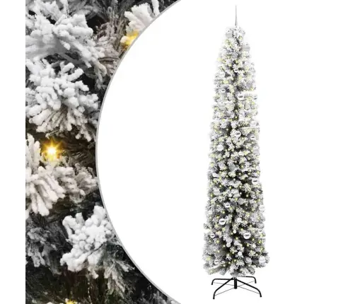 Tievā Ziemassvētku Egle Zaļa 240 Cm Plastmasa Un Metāls Vidaxl