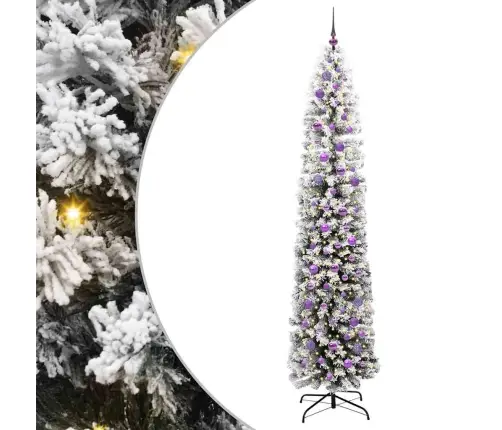 Tievā Ziemassvētku Egle Zaļa 240 Cm Plastmasa Un Metāls Vidaxl