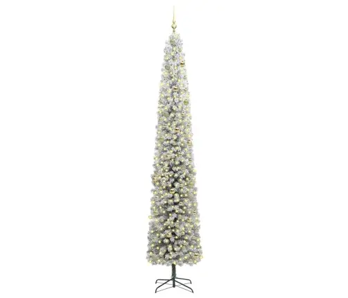 Mākslīgā Ziemassvētku Eglīte Zaļš Un Balts 270 Cm Pvc Vidaxl