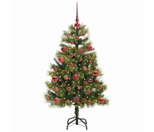 Tehis Hingega Jõulupuu Koos Koonustega Roheline 120 Cm Tehis Hingega Jõulupuu Koos Koonustega Roheline 120 Cm