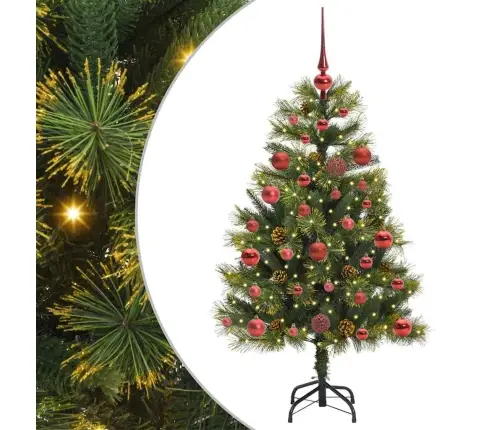 Tehis Hingega Jõulupuu Koos Koonustega Roheline 120 Cm Tehis Hingega Jõulupuu Koos Koonustega Roheline 120 Cm