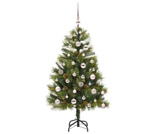 Mākslīgais Saliekamais Ziemassvētku Koks Ar Čiekuriem 120 Cm Vidaxl