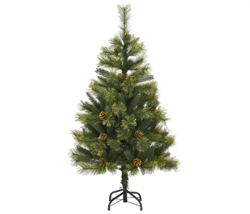 Mākslīgais Saliekamais Ziemassvētku Koks Ar Čiekuriem 120 Cm Vidaxl