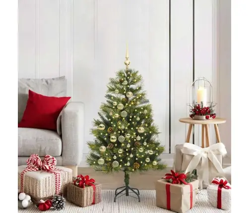 Mākslīgais Saliekamais Ziemassvētku Koks Ar Čiekuriem 120 Cm Vidaxl
