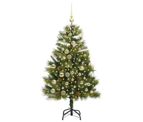 Mākslīgais Saliekamais Ziemassvētku Koks Ar Čiekuriem 120 Cm Vidaxl