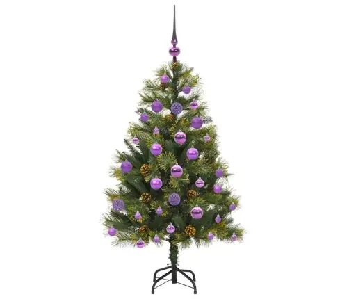 Mākslīgais Saliekamais Ziemassvētku Koks Ar Čiekuriem 120 Cm Vidaxl Mākslīgais Saliekamais Ziemassvētku Koks Ar Čiekuriem 120 Cm Vidaxl