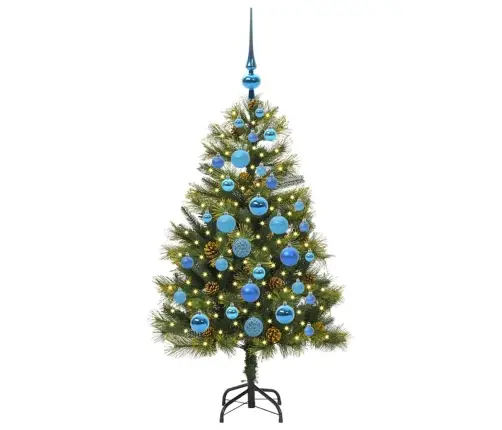 Tehis Hingega Jõulupuu Koos Koonustega Roheline 120 Cm