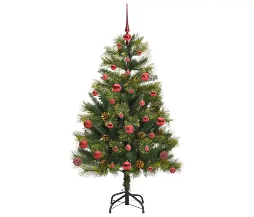 Tehis Hingega Jõulupuu Koos Koonustega Roheline 150 Cm