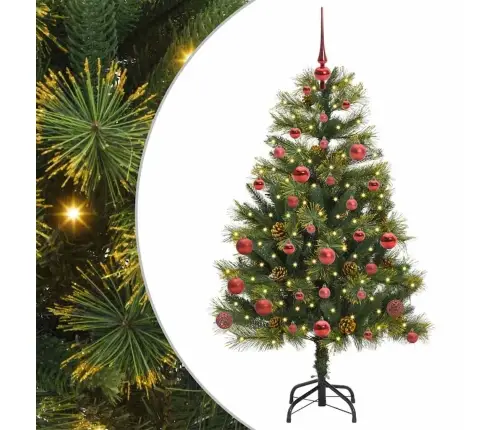 Tehis Hingega Jõulupuu Koos Koonustega Roheline 150 Cm