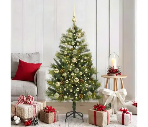 Tehis Hingega Jõulupuu Koos Koonustega Roheline 150 Cm