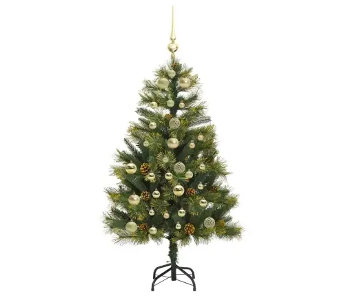 Tehis Hingega Jõulupuu Koos Koonustega Roheline 150 Cm