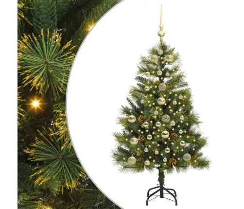 Tehis Hingega Jõulupuu Koos Koonustega Roheline 150 Cm