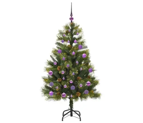 Mākslīgais Saliekamais Ziemassvētku Koks Ar Čiekuriem 150 Cm Vidaxl