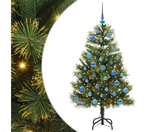 Mākslīgais Saliekamais Ziemassvētku Koks Ar Čiekuriem 150 Cm Vidaxl