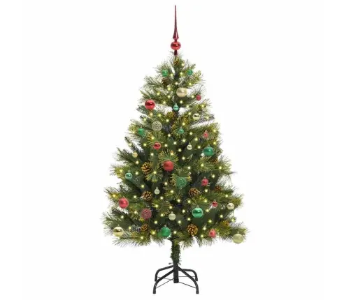 Mākslīgais Saliekamais Ziemassvētku Koks Ar Čiekuriem 150 Cm Vidaxl