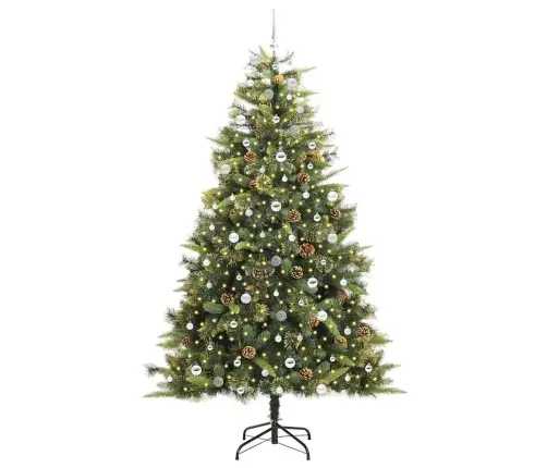 Mākslīgais Saliekamais Ziemassvētku Koks Ar Čiekuriem 240 Cm Vidaxl