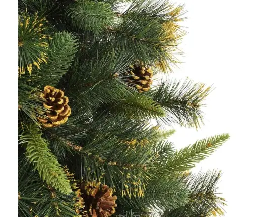 Tehis Hingega Jõulupuu Koos Koonustega Roheline 240 Cm