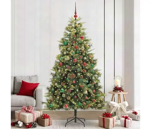 Dirbtinis Sulankstomas Kalėdų Medis Su Kankorėžiais 240 Cm Dirbtinis Sulankstomas Kalėdų Medis Su Kankorėžiais 240 Cm