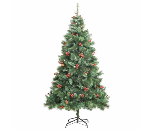 Mākslīgā Ziemassvētku Eglīte Zaļa 240 Cm Pvc Un Metāls Vidaxl