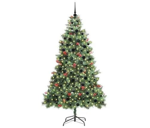 Mākslīgā Ziemassvētku Eglīte Zaļa 240 Cm Pvc Un Metāls Vidaxl