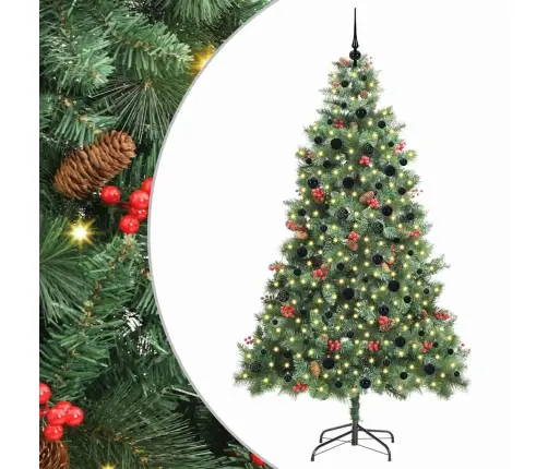 Mākslīgā Ziemassvētku Eglīte Zaļa 240 Cm Pvc Un Metāls Vidaxl