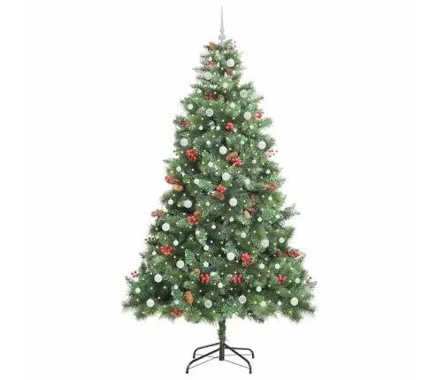 Mākslīgā Ziemassvētku Eglīte Zaļa 240 Cm Pvc Un Metāls Vidaxl