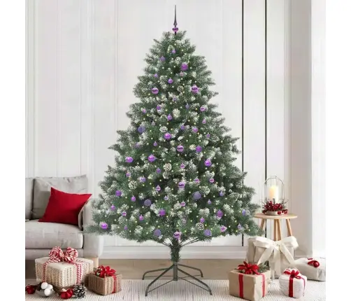 Dirbtinė Kalėdų Eglutė Žalia 240 Cm Pvc, Plastikas Ir Plienas