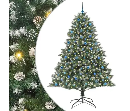 Tehisjõulupuu Roheline 240 Cm Pvc, Plastikk Ja Teras