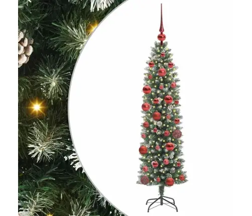 Dirbtinis Lieknas Kalėdų Medis Su 150 Led Žalia Ir Balta 150 Cm