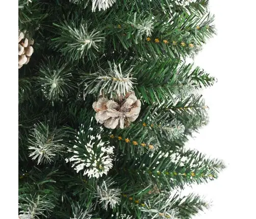 Mākslīgs Slaids Ziemassvētku Koks Zaļš Un Balts 150 Cm Vidaxl