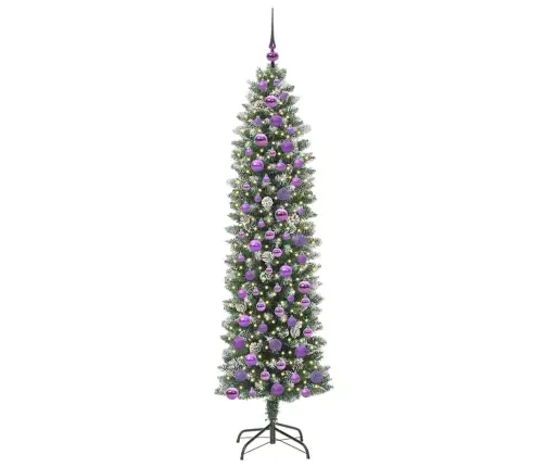 Dirbtinis Lieknas Kalėdų Medis Su 300 Led Žalia Ir Balta 180 Cm