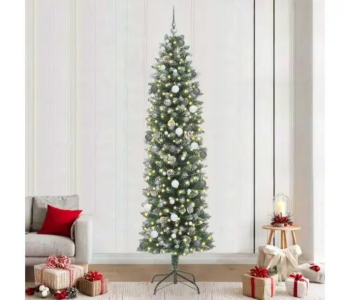 Kunstlik Õhuke Jõulukuusk Koos 300 Led-Iga Roheline 240 Cm