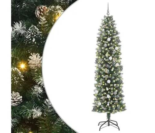 Kunstlik Õhuke Jõulukuusk Koos 300 Led-Iga Roheline 240 Cm