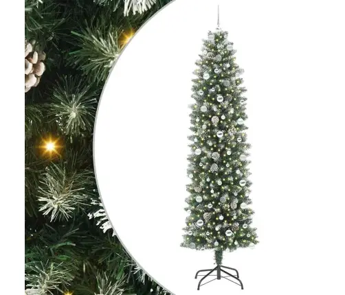 Mākslīgs Slaids Ziemassvētku Koks Zaļš Un Balts 240 Cm Vidaxl Mākslīgs Slaids Ziemassvētku Koks Zaļš Un Balts 240 Cm Vidaxl