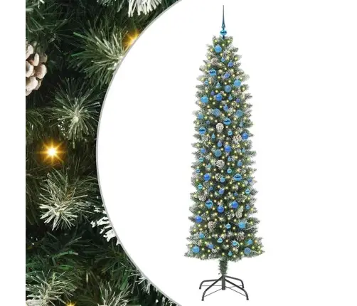 Mākslīgs Slaids Ziemassvētku Koks Zaļš Un Balts 240 Cm Vidaxl Mākslīgs Slaids Ziemassvētku Koks Zaļš Un Balts 240 Cm Vidaxl