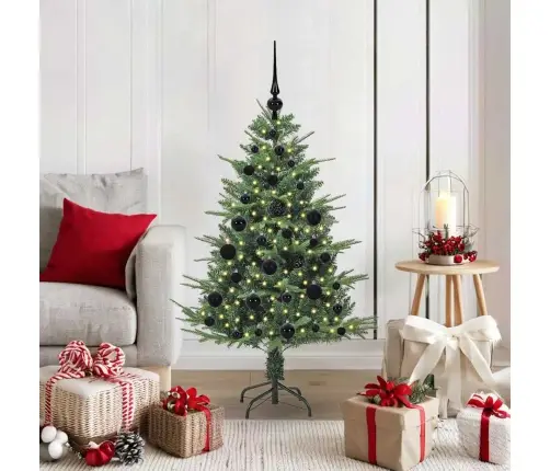 Dirbtinis Apšviestas Kalėdinis Medelis Su Kamuoliukų Rinkiniu